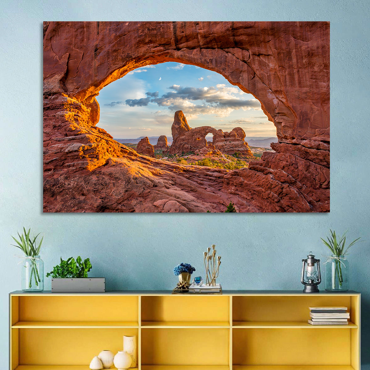 Turret Arch Through North Window Wall Art in a room, landscape