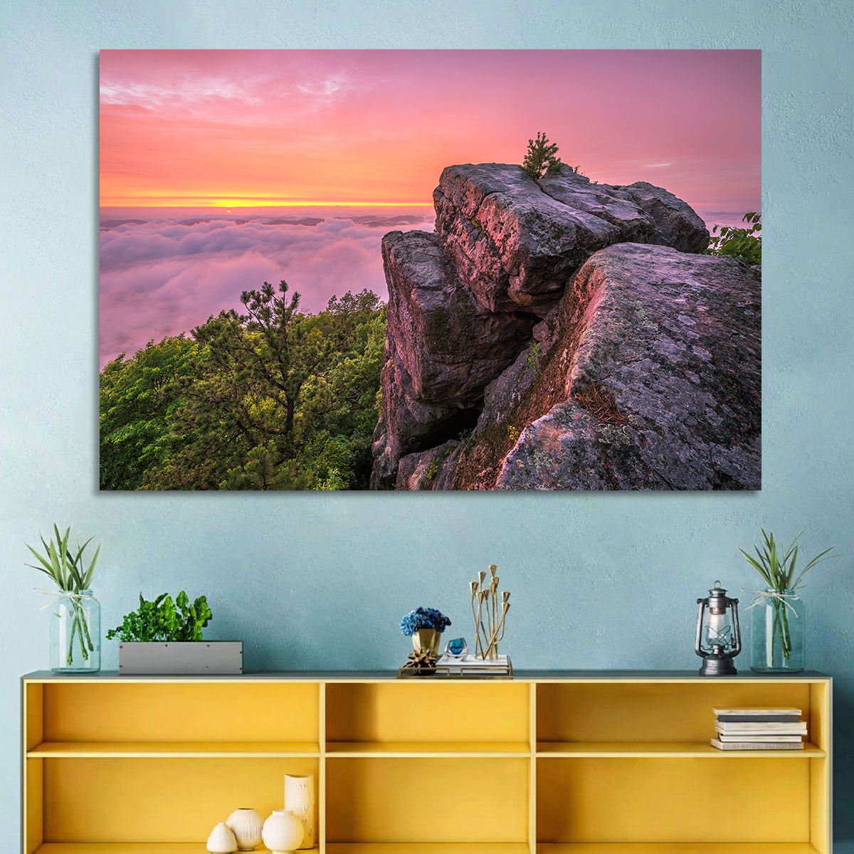 Pine Mountain Trail Sunset Over Cloud Sea Wall Art