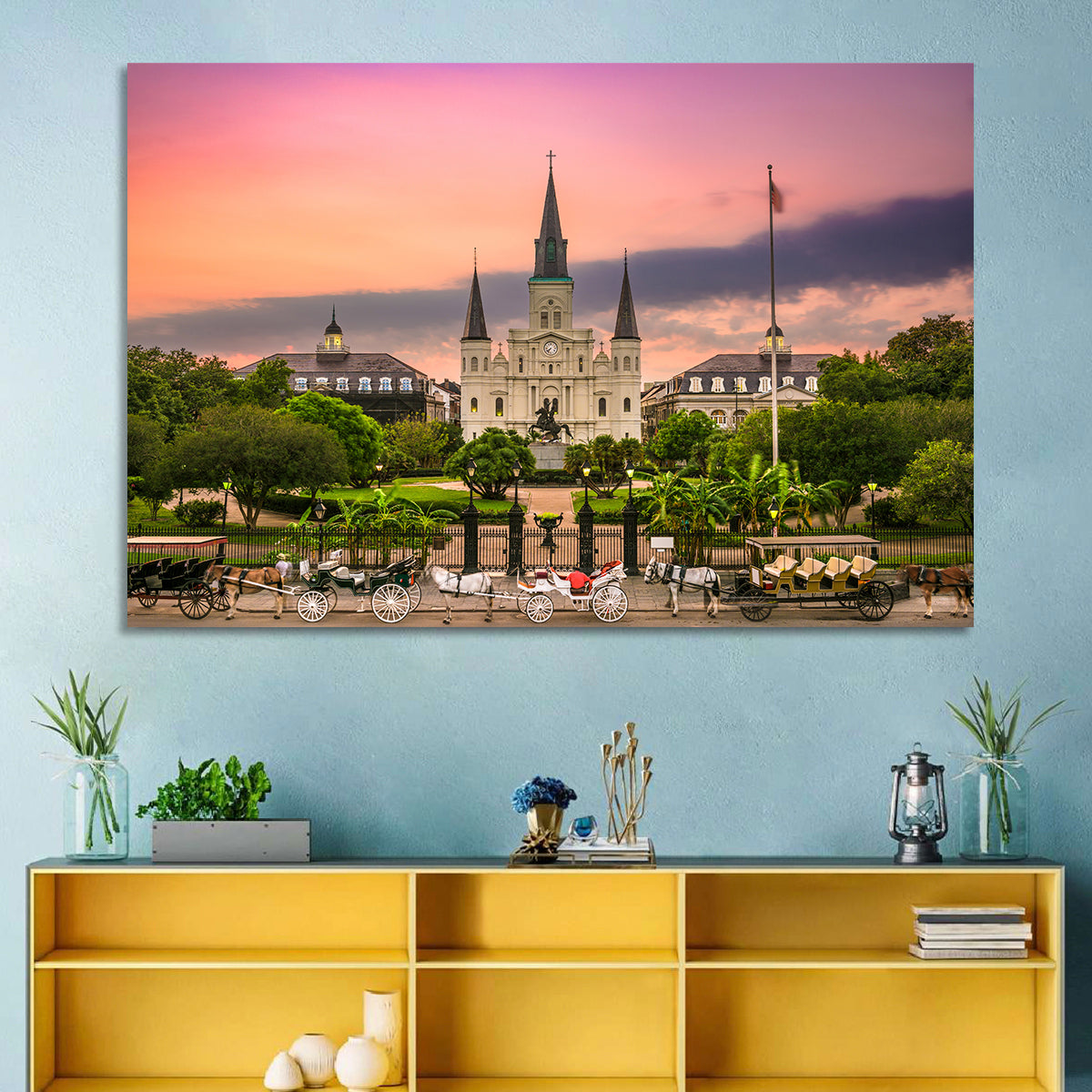 Jackson Square at Dusk Wall Art