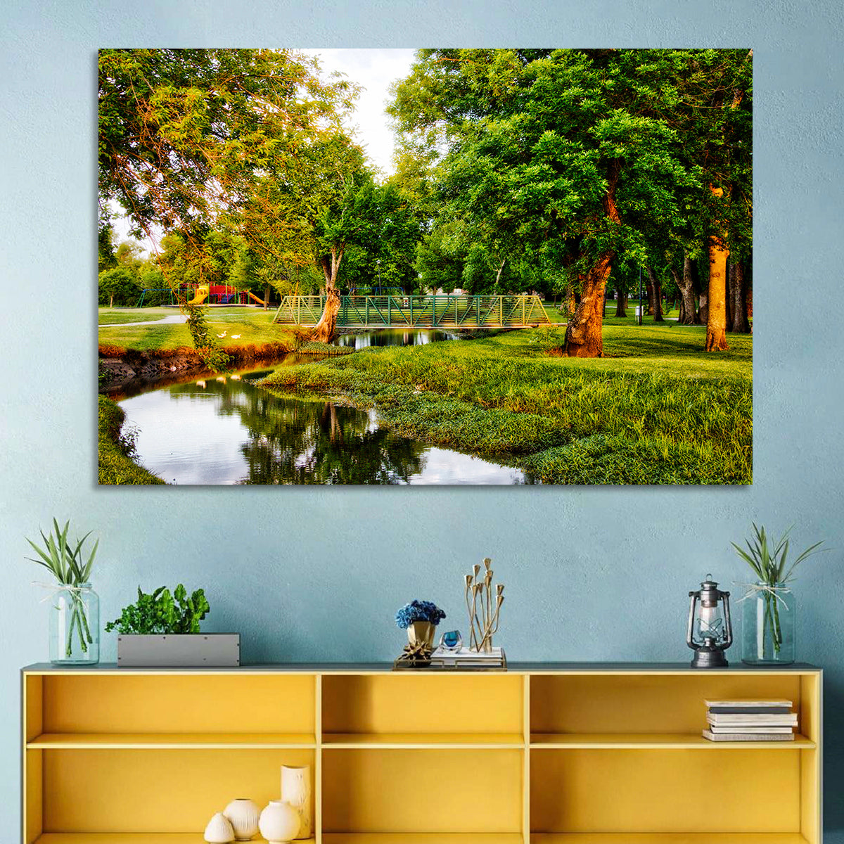 Centennial Park Owasso Wall Art in a room, landscape