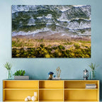 Aerial Waves Over Sandy Cliff Wall Art