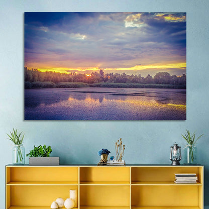 Danube Delta Golden Sunset Wall Art