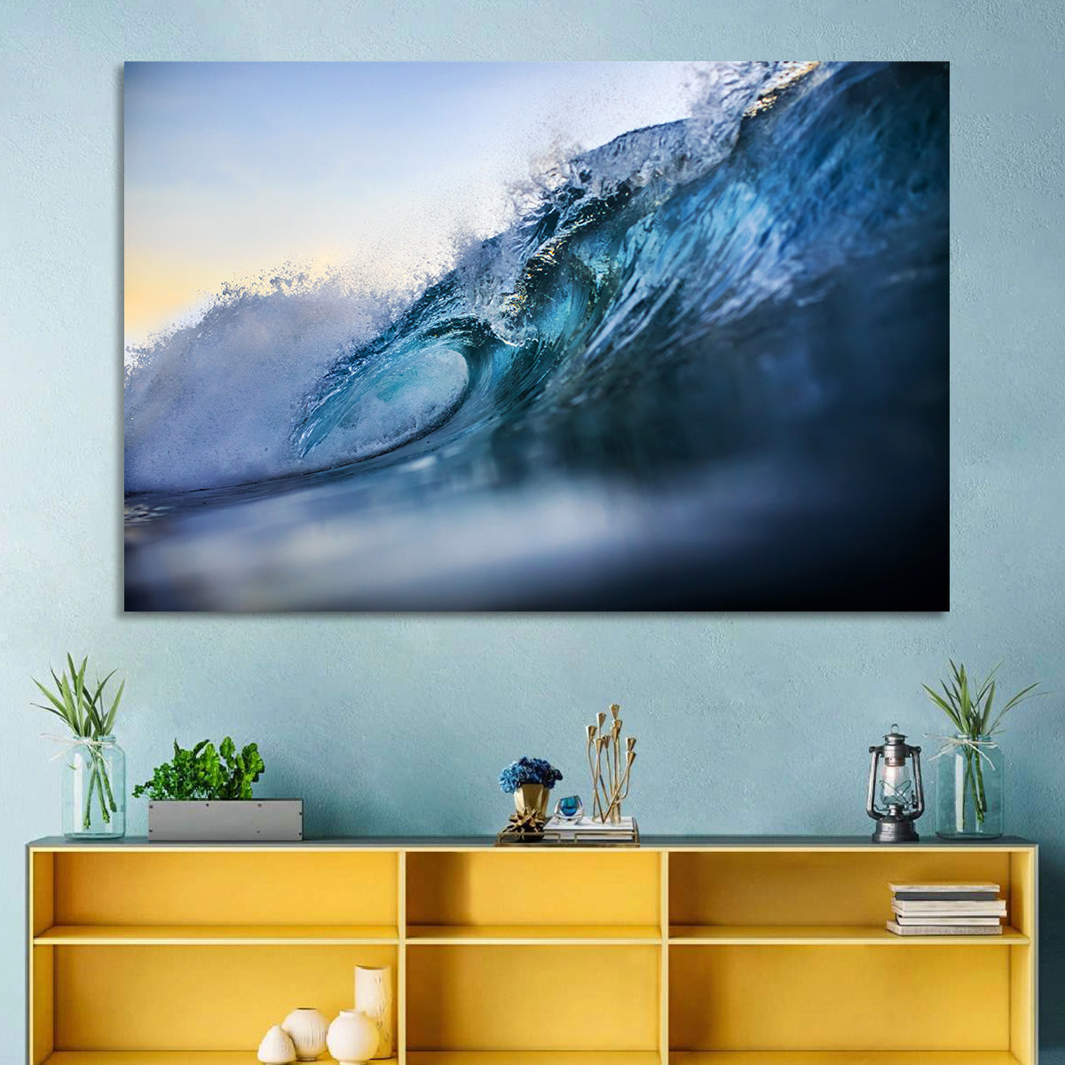 Golden Hour Barrel Wave Wall Art