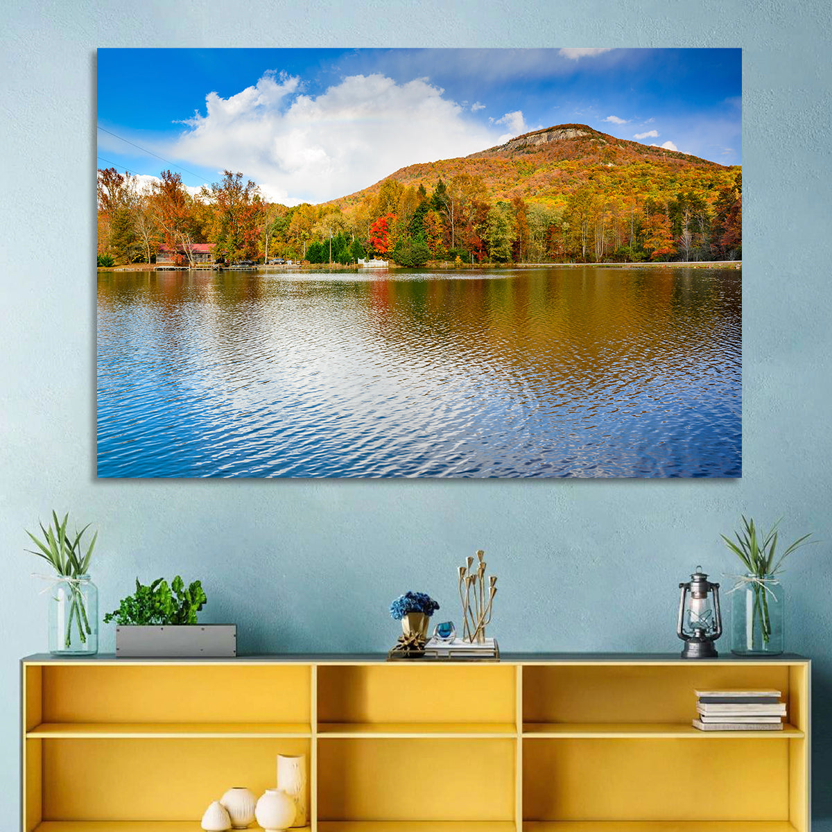 Yonah Mountain Lake View Wall Art