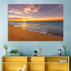 Sunrise Over Ocean Beach Wall Art