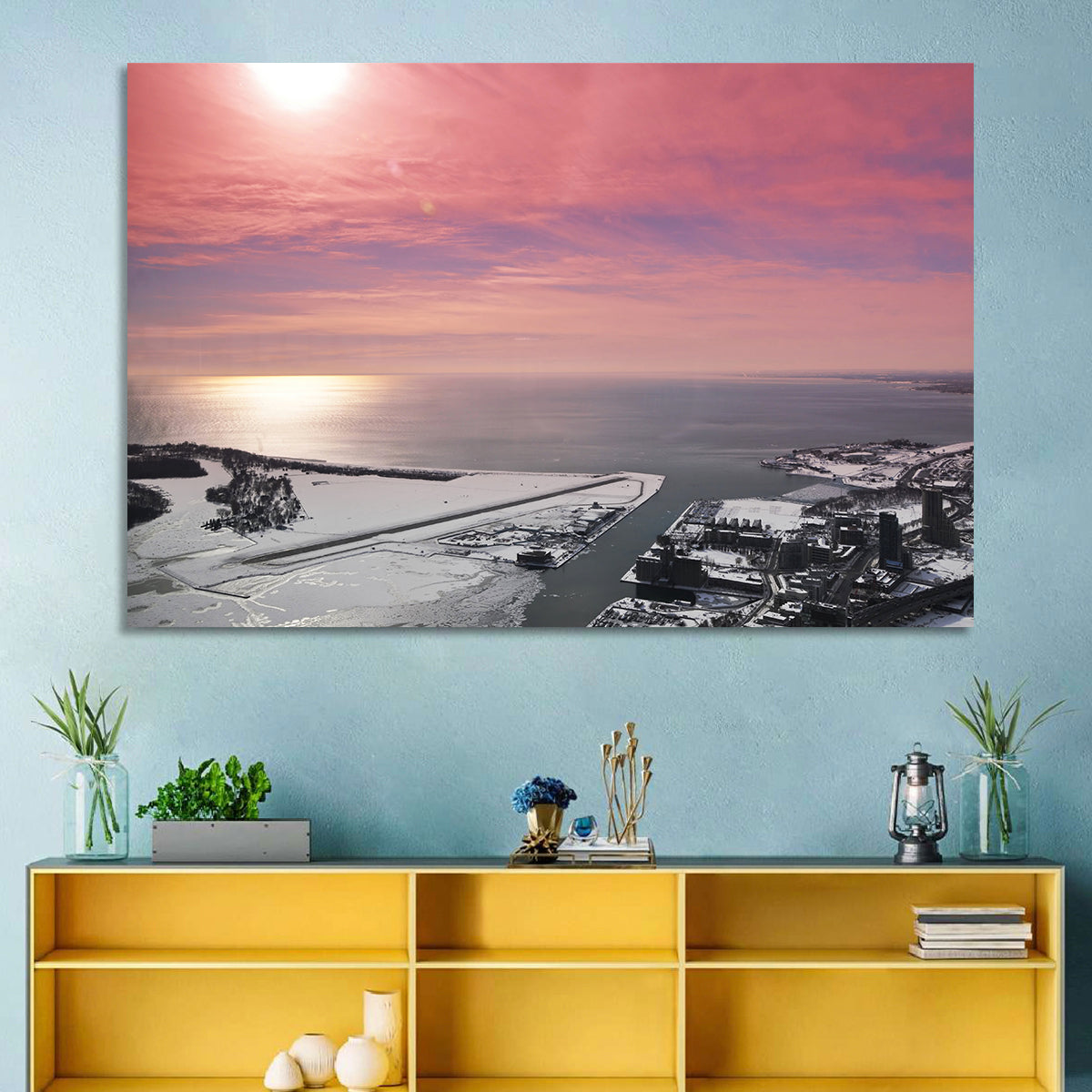 Lake Ontario Winter Skyline Wall Art