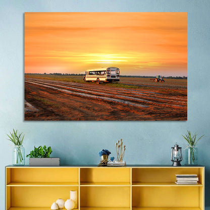 Indiana Farm Field at Golden Hour Wall Art