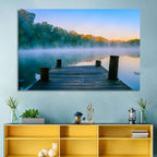 Misty Dock, Mt Saint Francis Wall Art