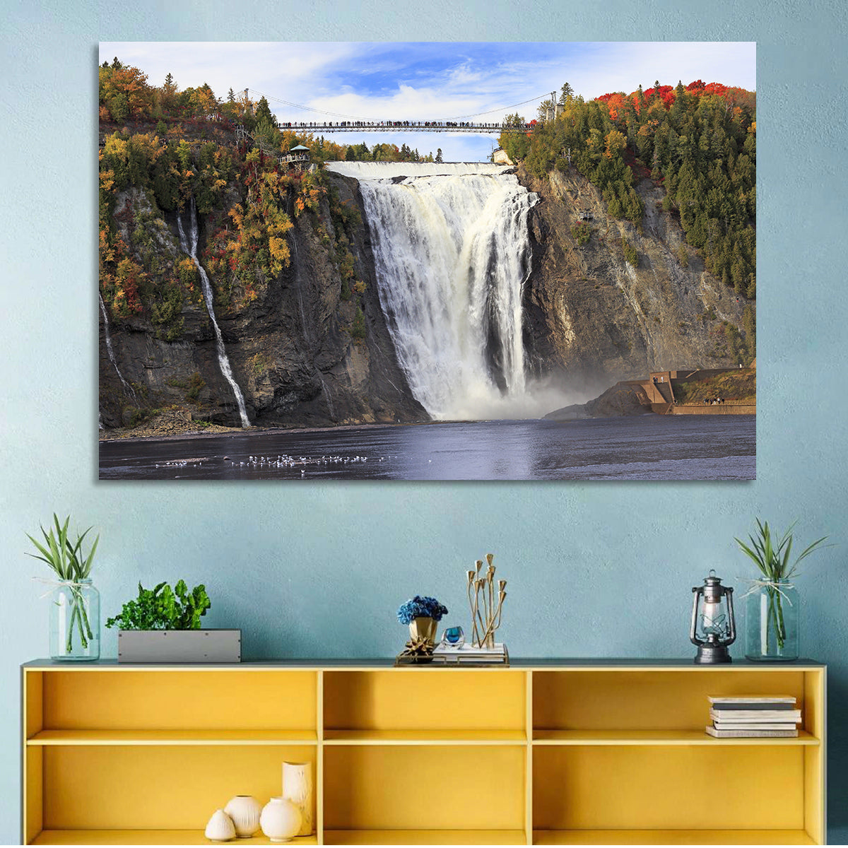 Montmorency Falls, Quebec Wall Art in a room, landscape