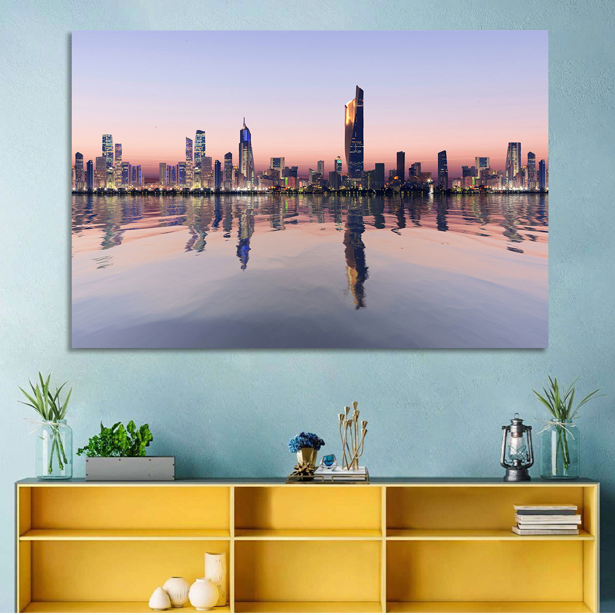 Al Hamra Tower Twilight Skyline Wall Art