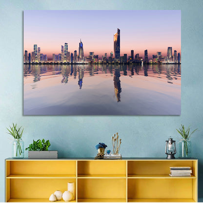 Al Hamra Tower Twilight Skyline Wall Art