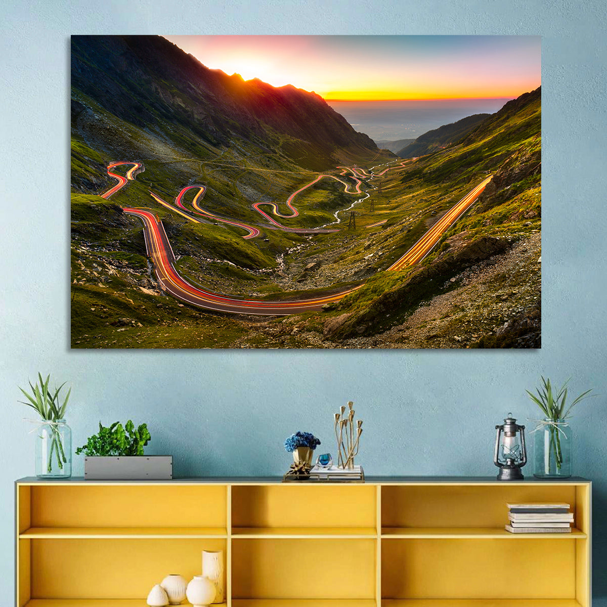 Transfagarasan Pass Wall Art in a room, landscape