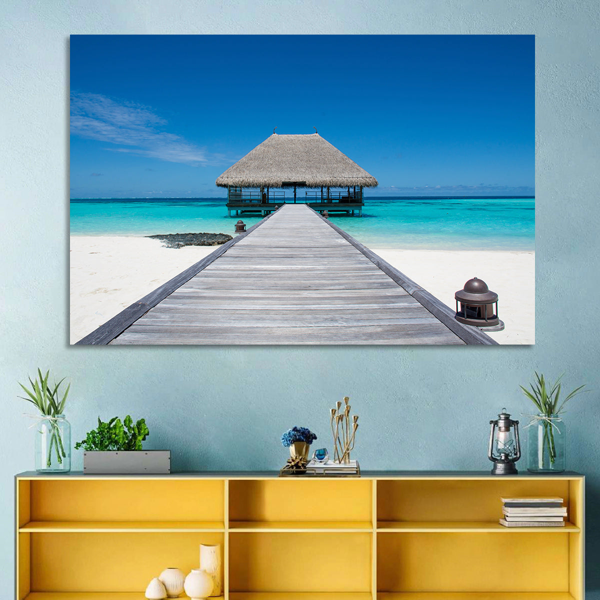 Maldives Turquoise Pier Wall Art