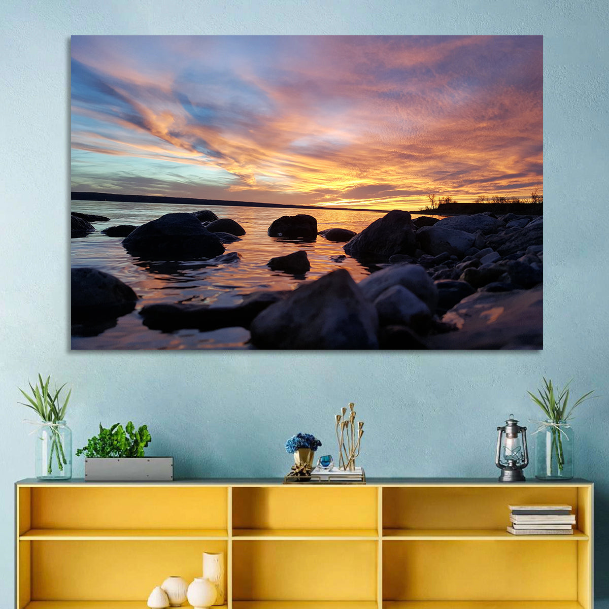 Lake Sakakawea Sunset Wall Art
