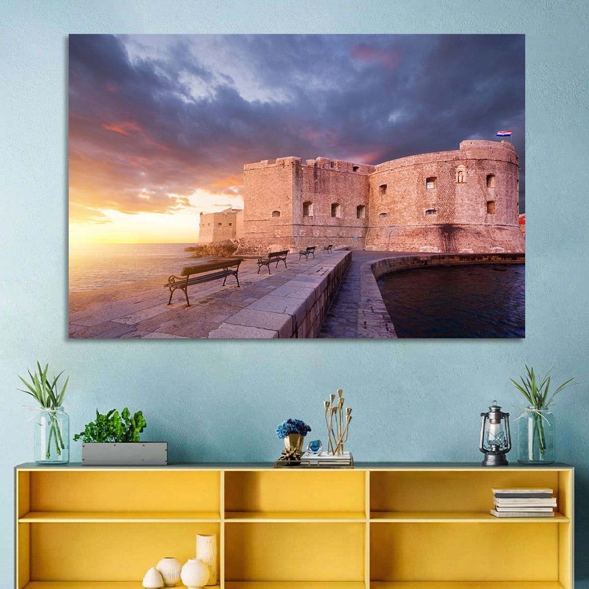 Fort Bokar at Sunset, Dubrovnik Wall Art