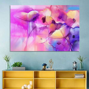 Tulip Flowers Abstract Wall Art