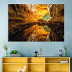Cave Lake Reflection Wall Art
