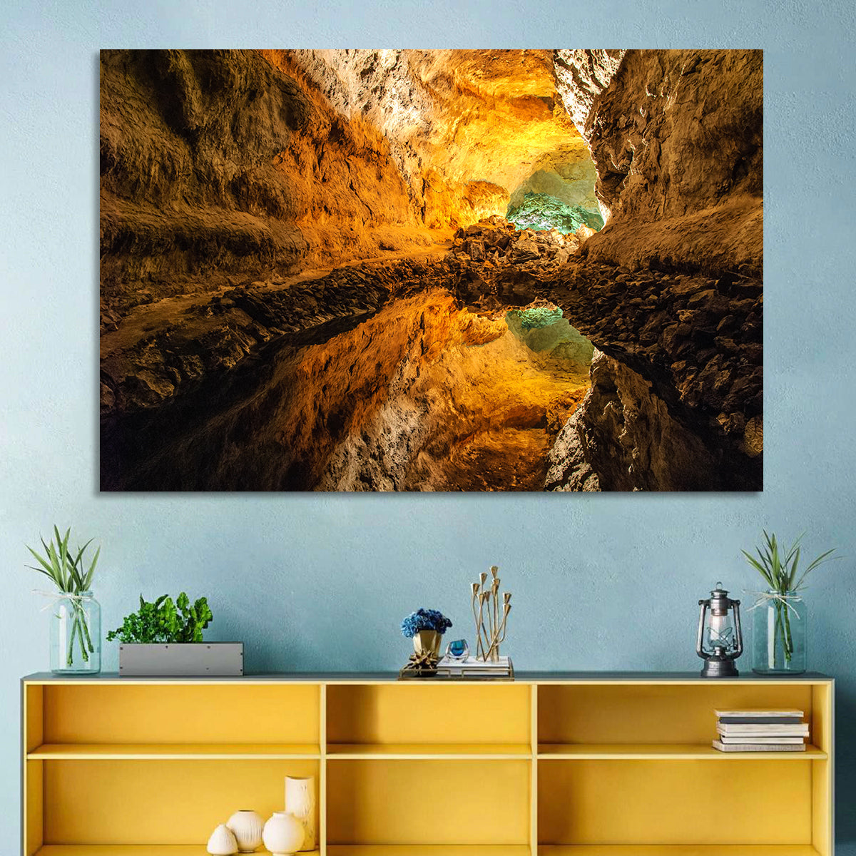 Cave Lake Reflection Wall Art