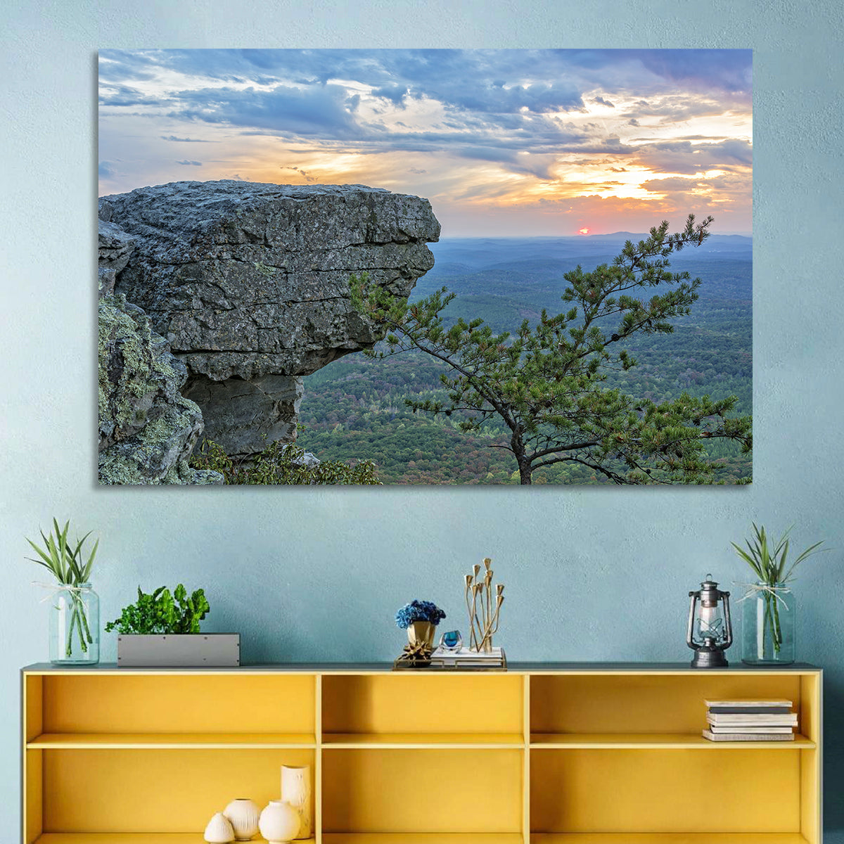 Bald Rock Sunset Over Cheaha State Park Wall Art