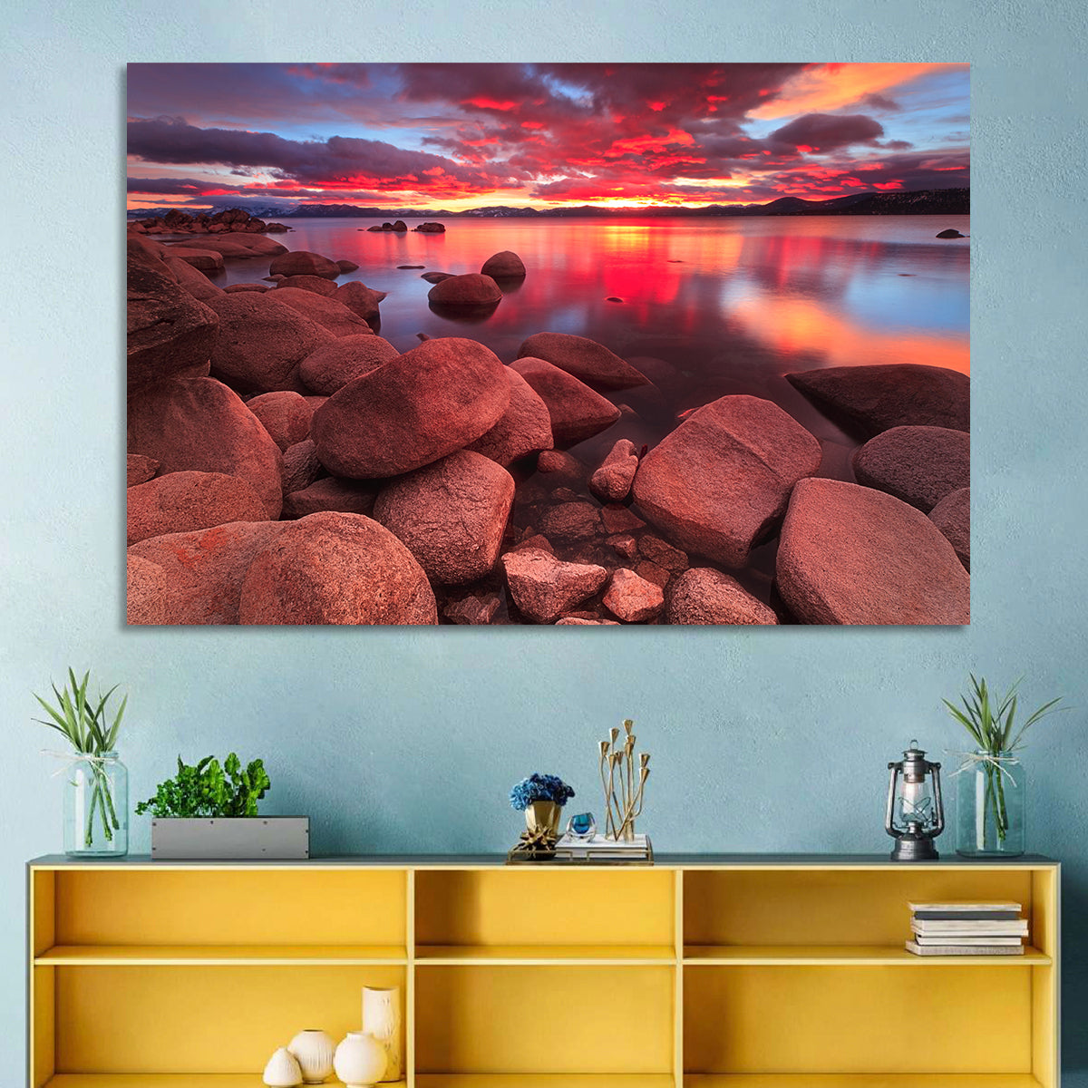 Lake Tahoe Sunset Reflection Wall Art