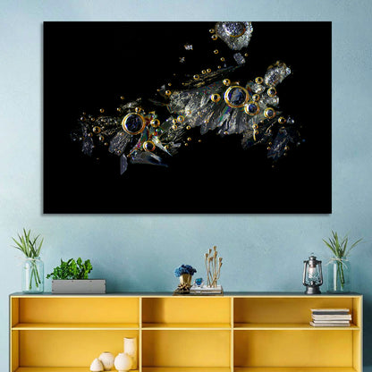 Microscopic Vitamin C Crystals Wall Art
