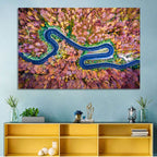 Aerial Winding Road Wall Art