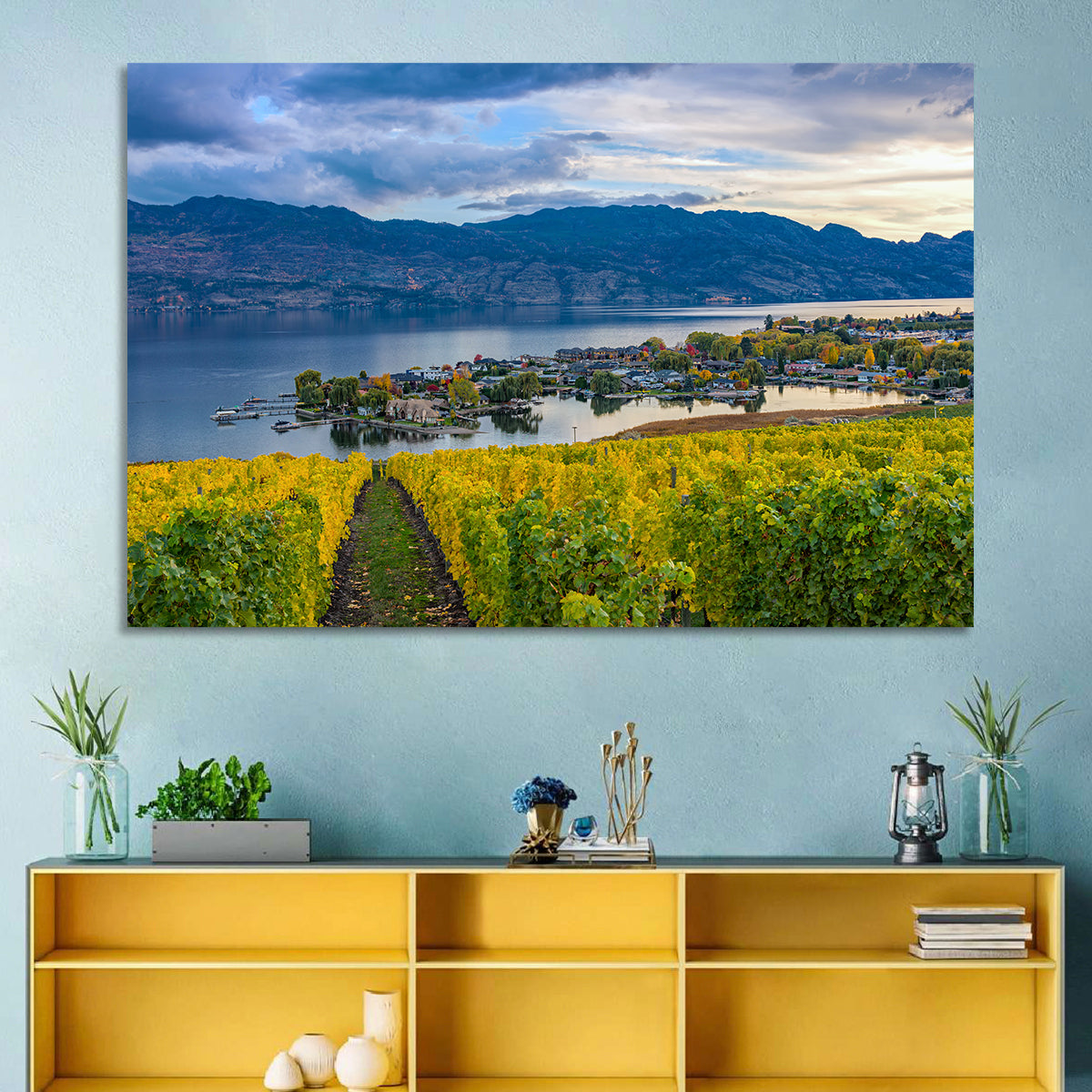 Okanagan Lake Vineyard, Kelowna Wall Art