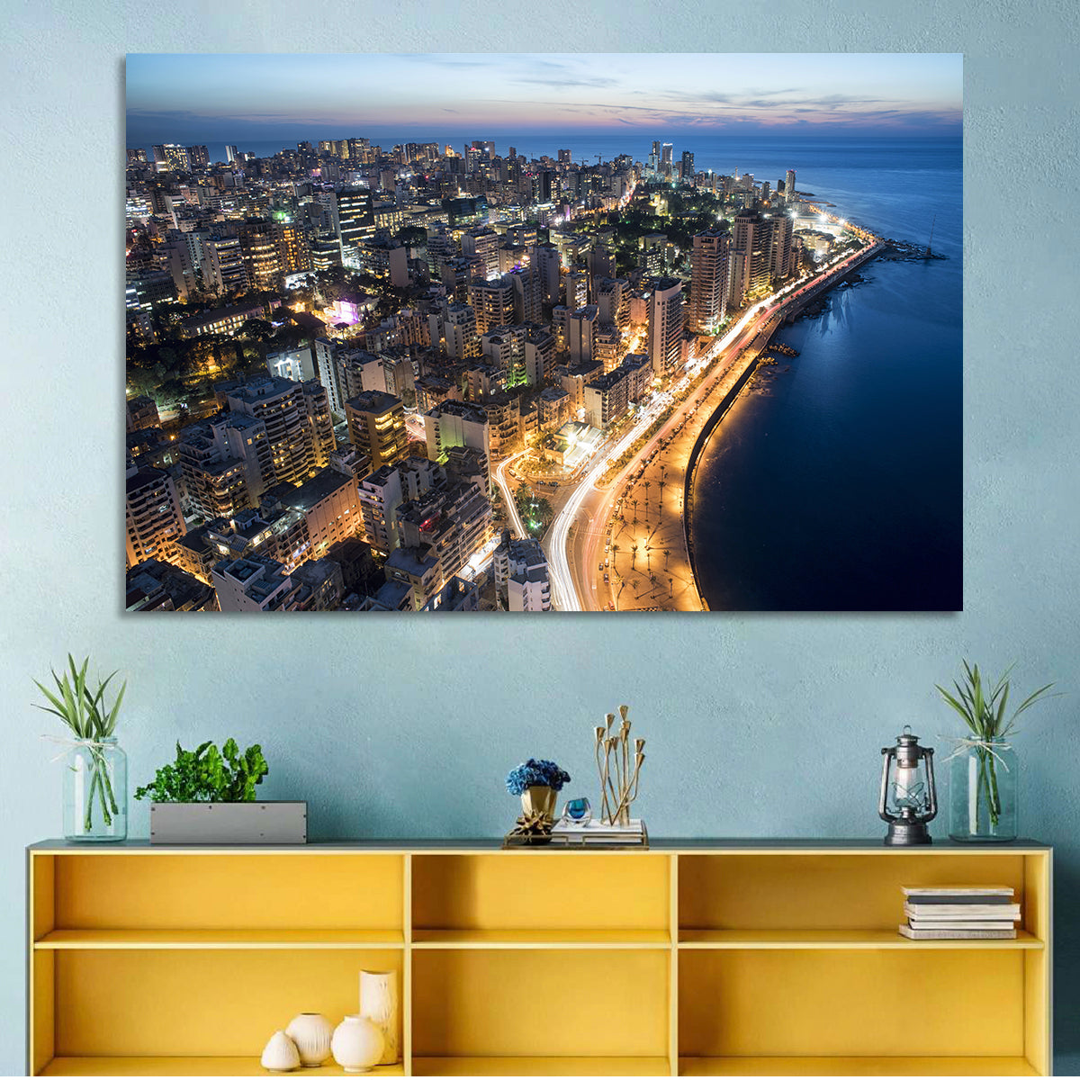 Beirut Corniche at Dusk Wall Art