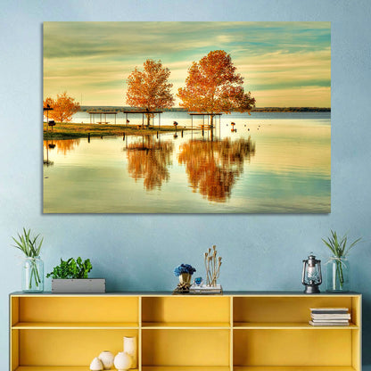 Lake Waco Autumn Reflection Wall Art