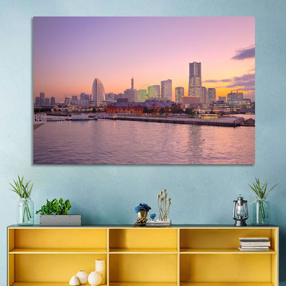 Yokohama Harbor Twilight Wall Art