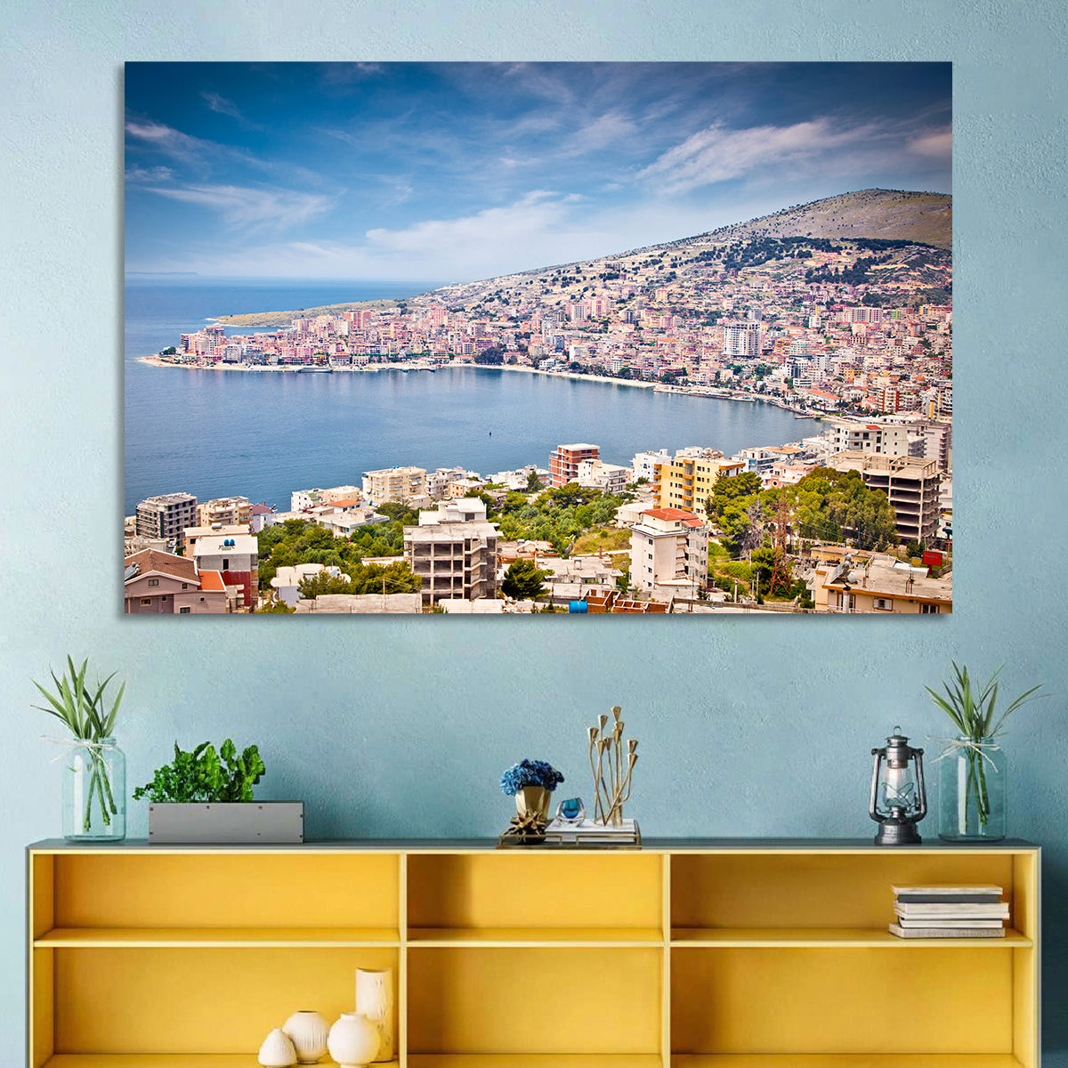 Saranda Bay Cityscape Wall Art