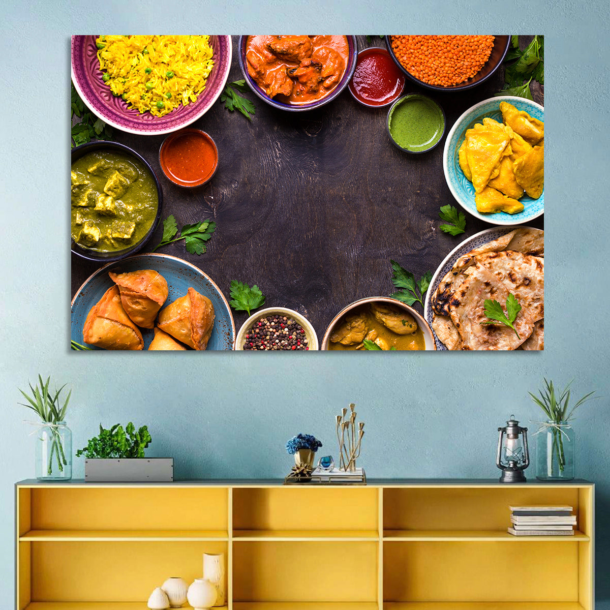 Indian Feast Flat-lay Wall Art