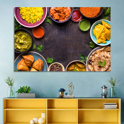Indian Feast Flat-lay Wall Art