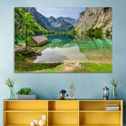 Obersee Boathouse Reflection Wall Art