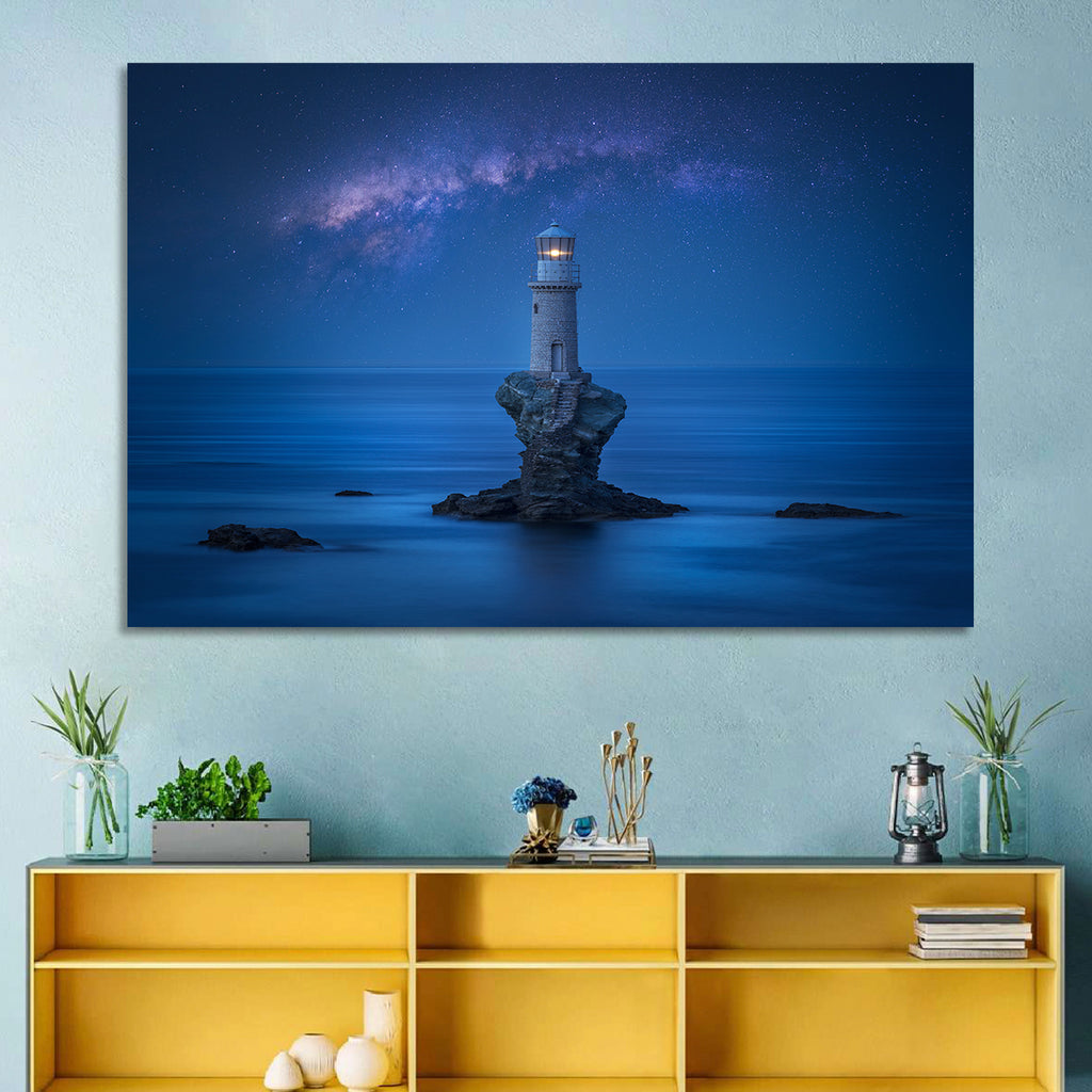 Tourlitis Lighthouse Nightscape Wall Art
