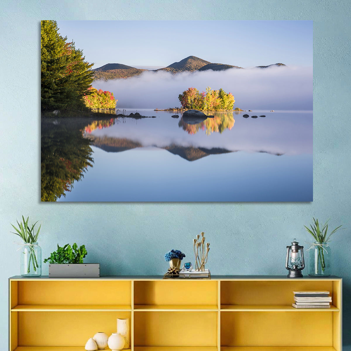 Autumn Morning at Chittenden Lake, Vermont Wall Art