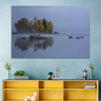 Morning Mist Over Chittenden Lake Wall Art