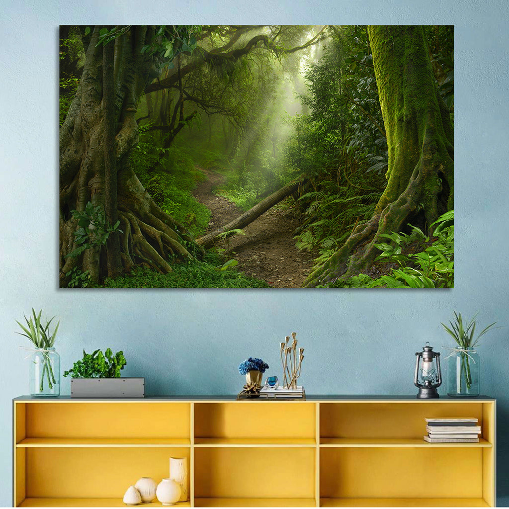 Moss-covered Rainforest Path Wall Art