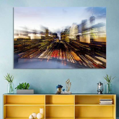 Blurred Skyline Abstract Wall Art