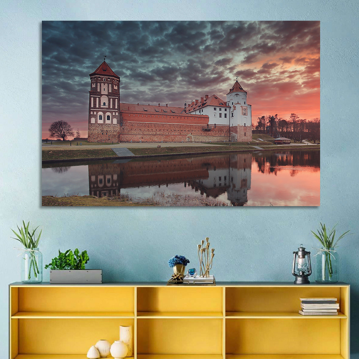 Mir Castle at Dusk Wall Art