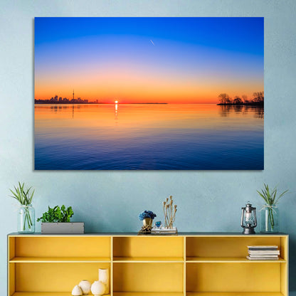 Toronto Sunset Over Lake Ontario Wall Art