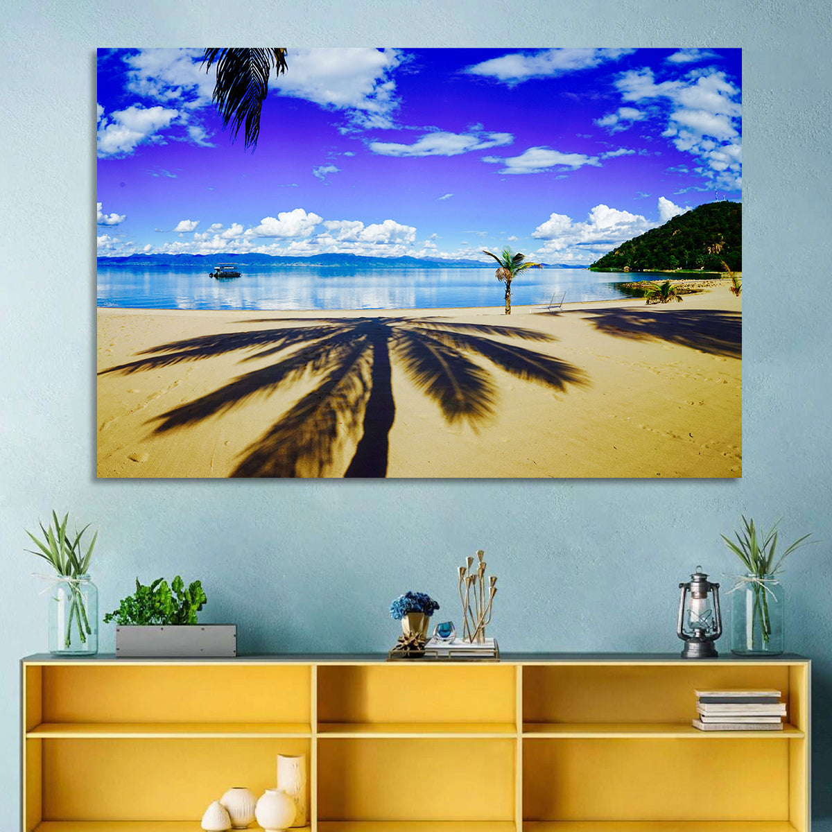 Lake Malawi Palm Shadow Wall Art