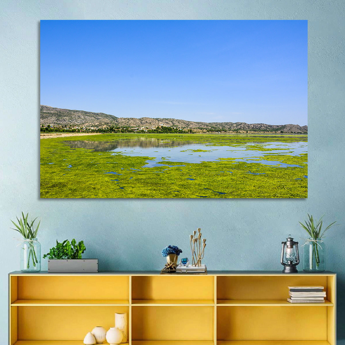 Uchali Lake Algae Reflection Wall Art