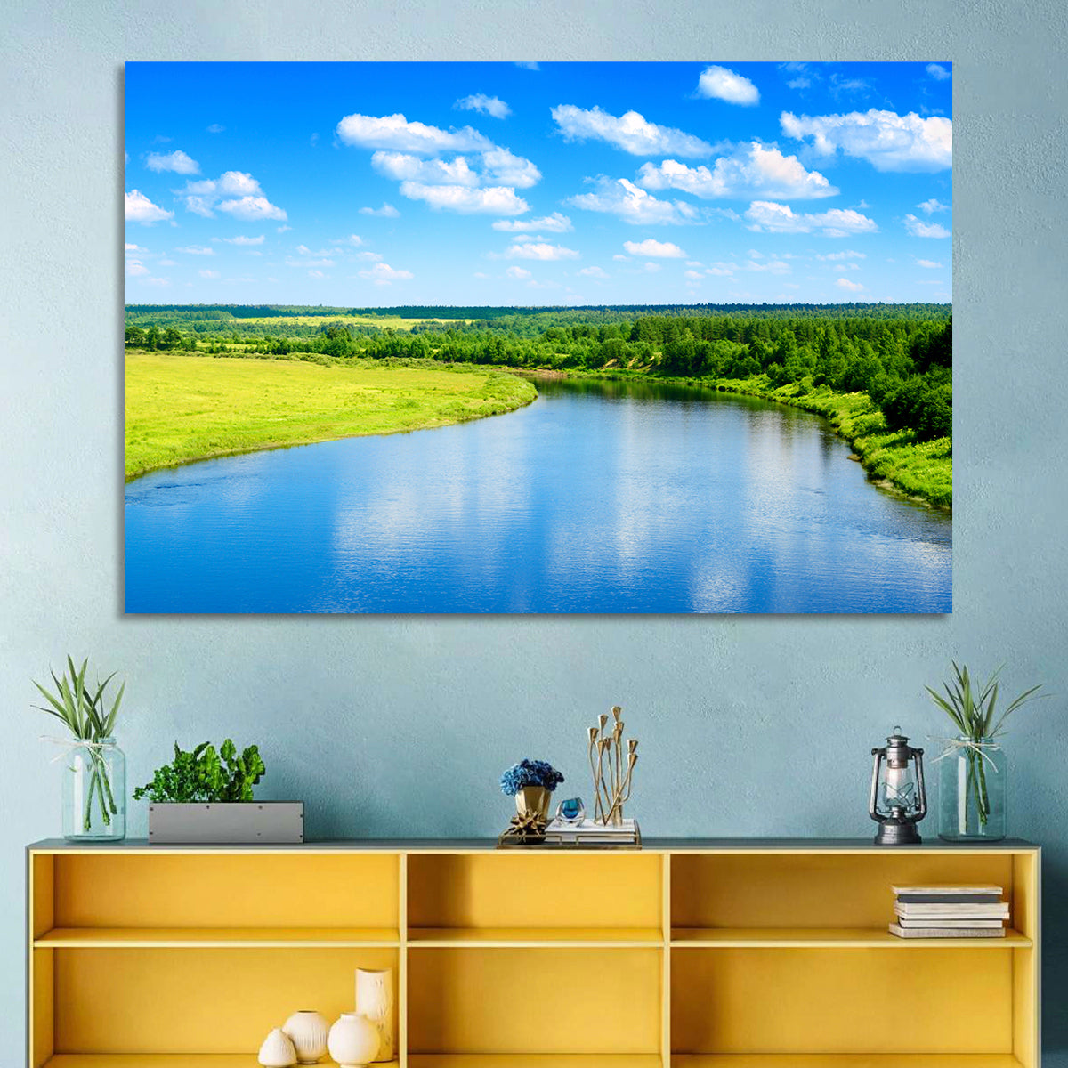 Blue River Meadow Wall Art