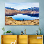 Kamloops Lake Sunset with Snow Capped Peaks Wall Art