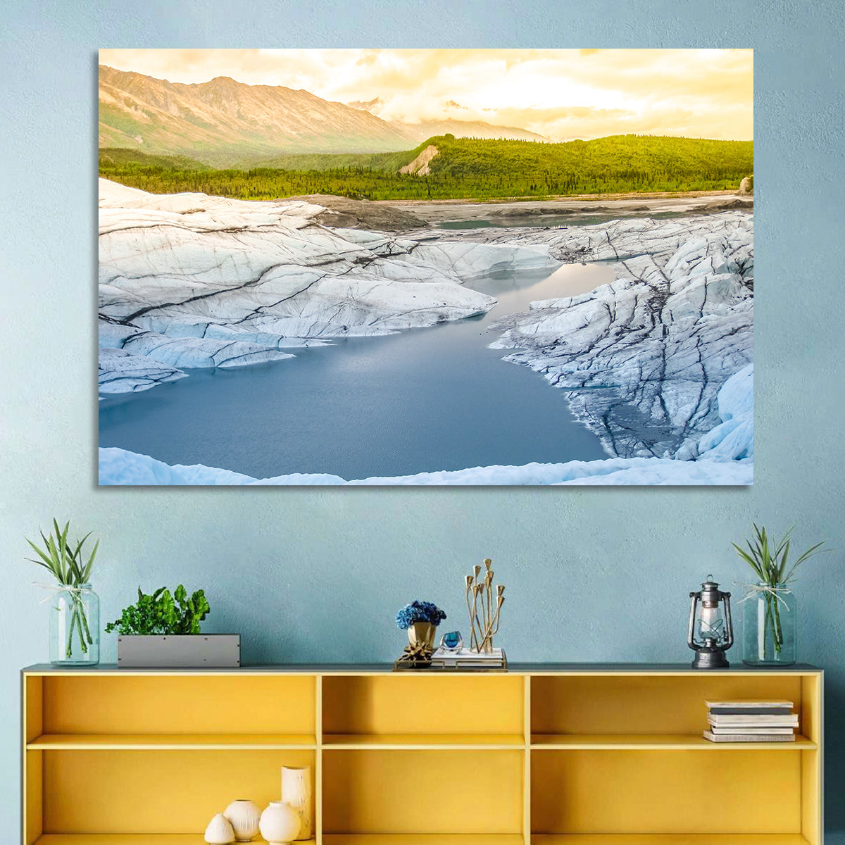Matanuska Glacier at Sunset Wall Art