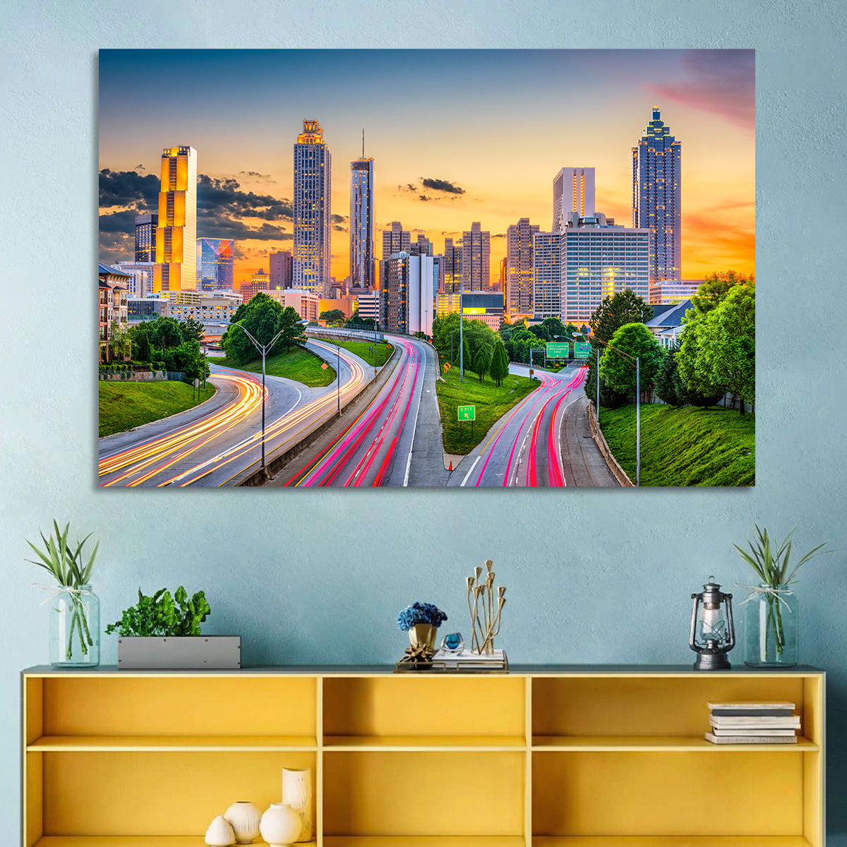 Atlanta Skyline at Dusk Wall Art