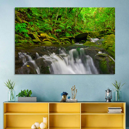 Emerald Jungle Stream Wall Art