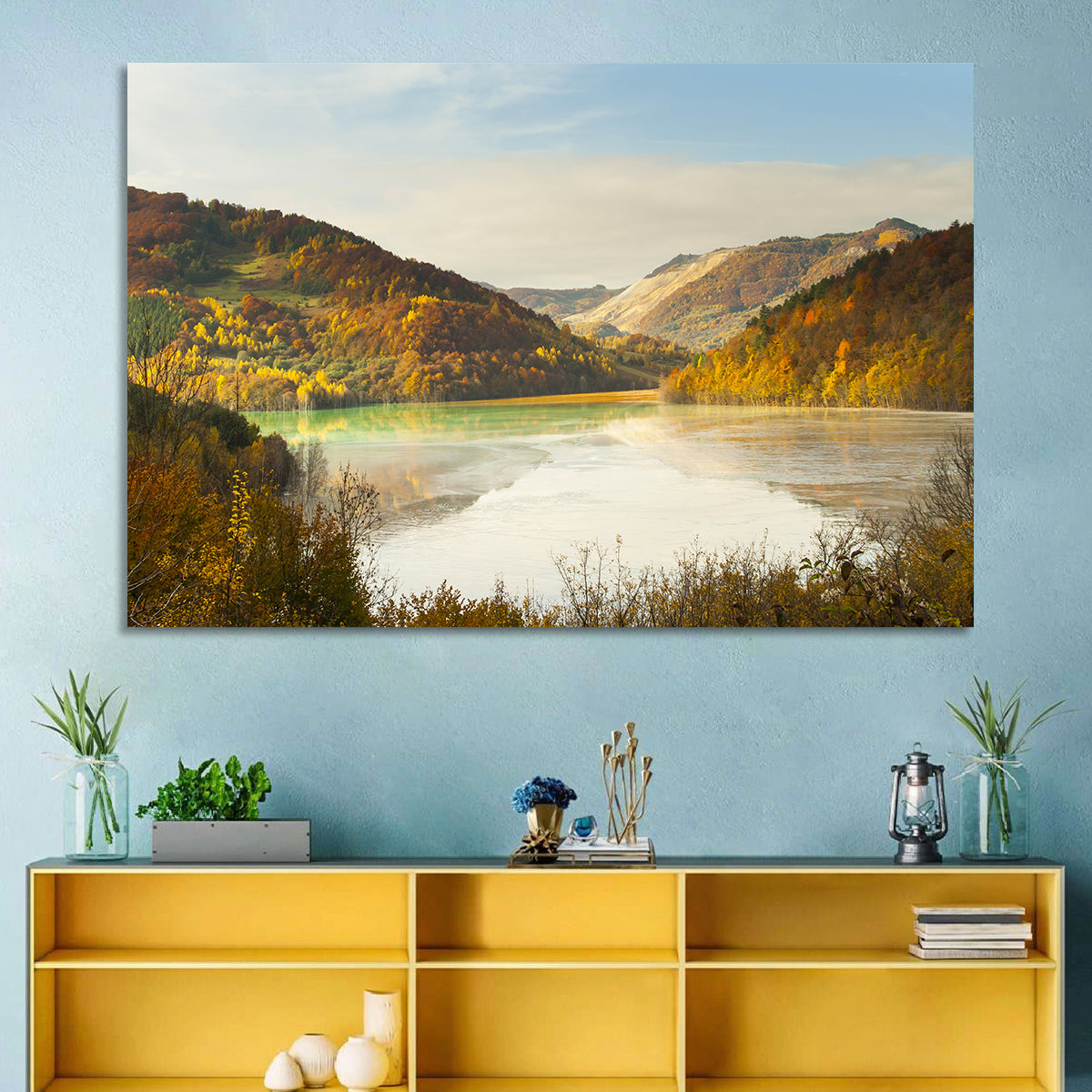 Bright Green Tailings Lake Wall Art