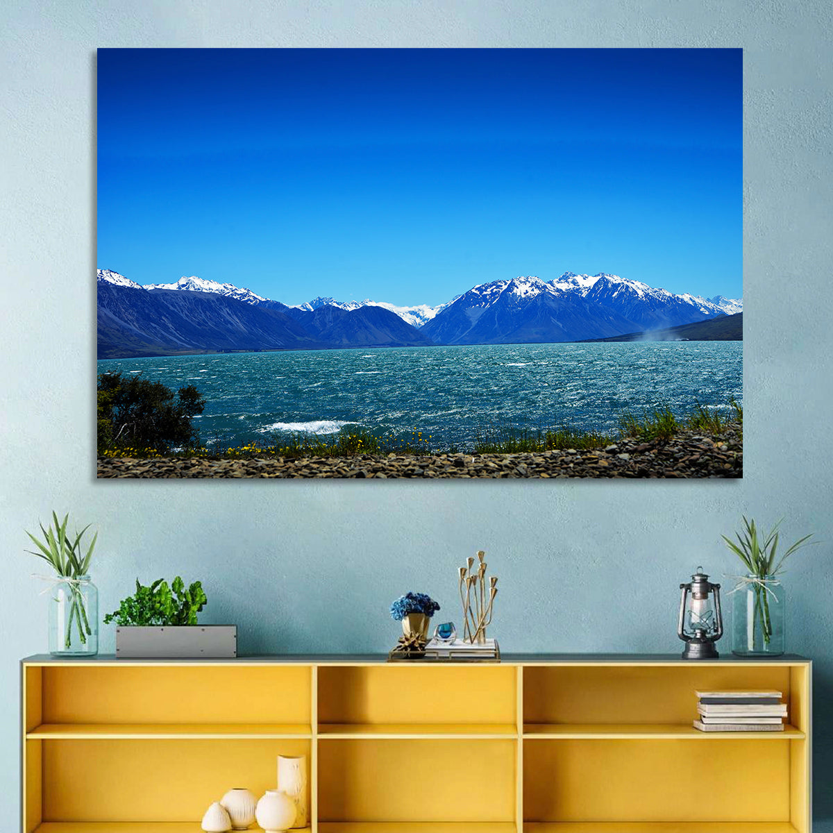 Lake Ohau Snow Peaks Wall Art